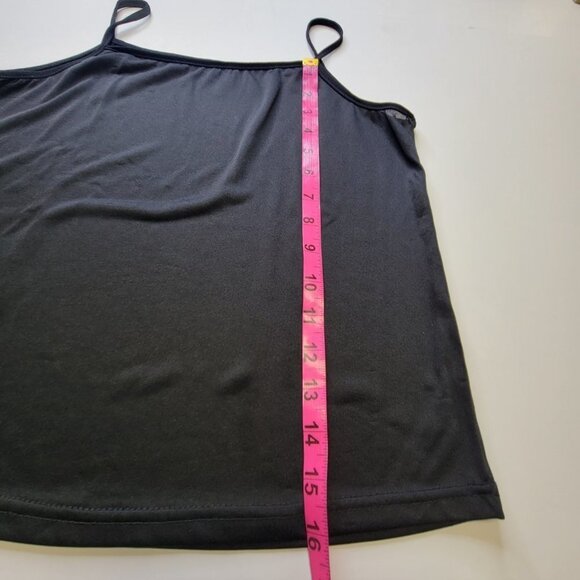 SHEER Black Spaghetti Strap Camisole Tank Top - Picture 4 of 6